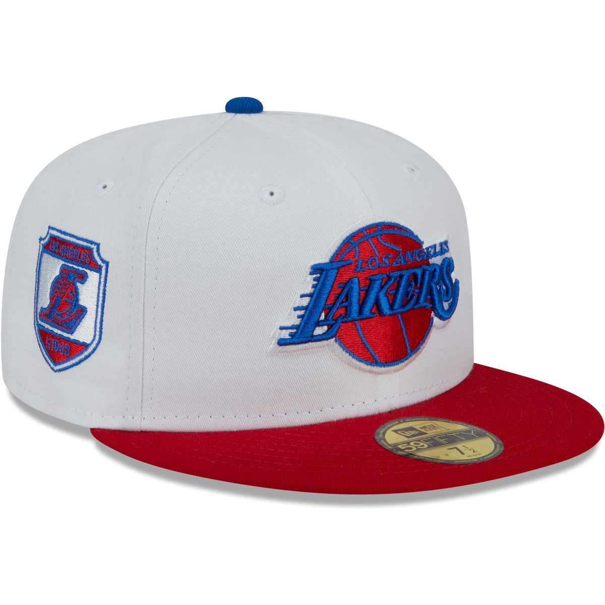 Los Angeles Lakers New Era 59FIFTY Fitted Hat - White/Red