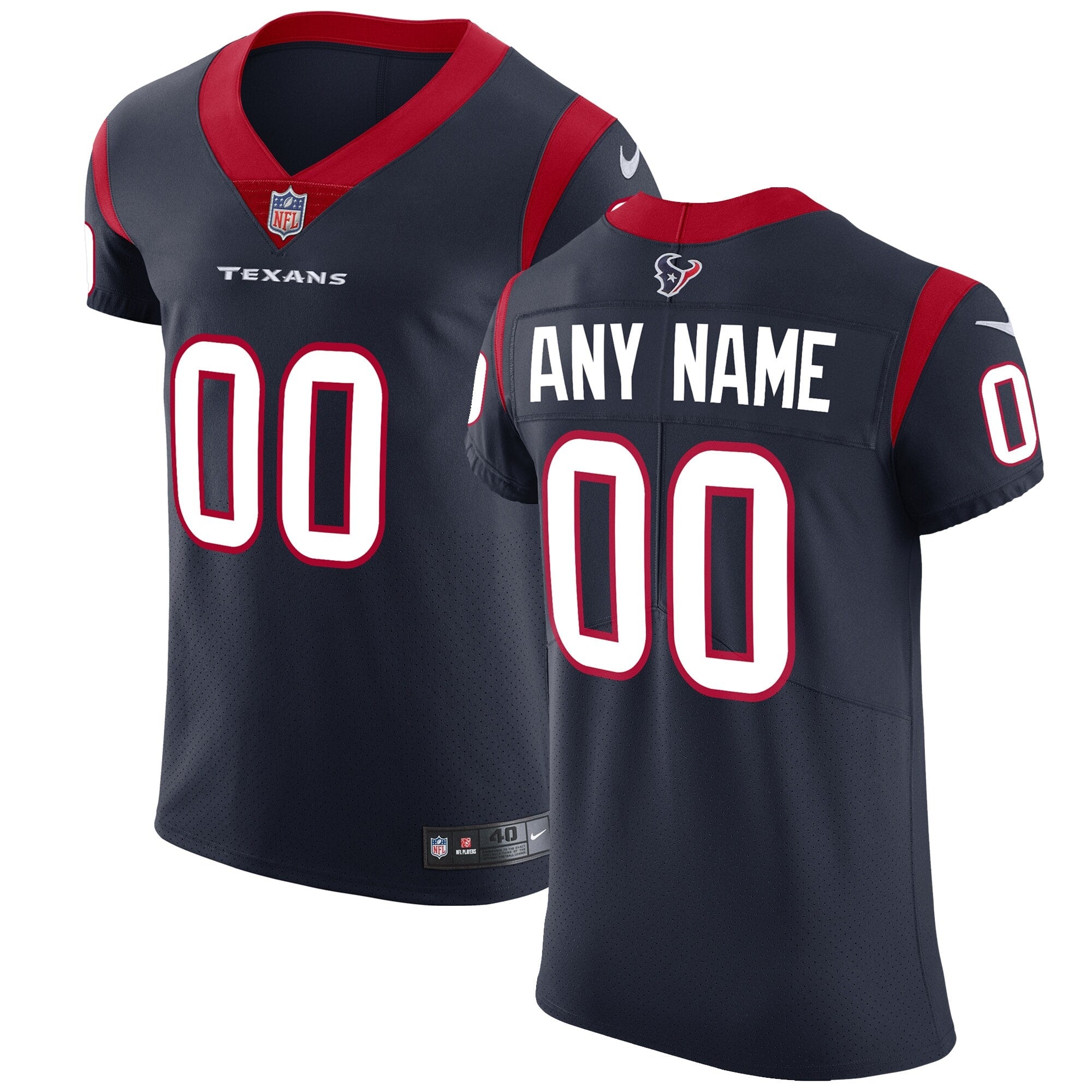 Houston Texans Nike Vapor Untouchable Elite Custom Jersey   Navy