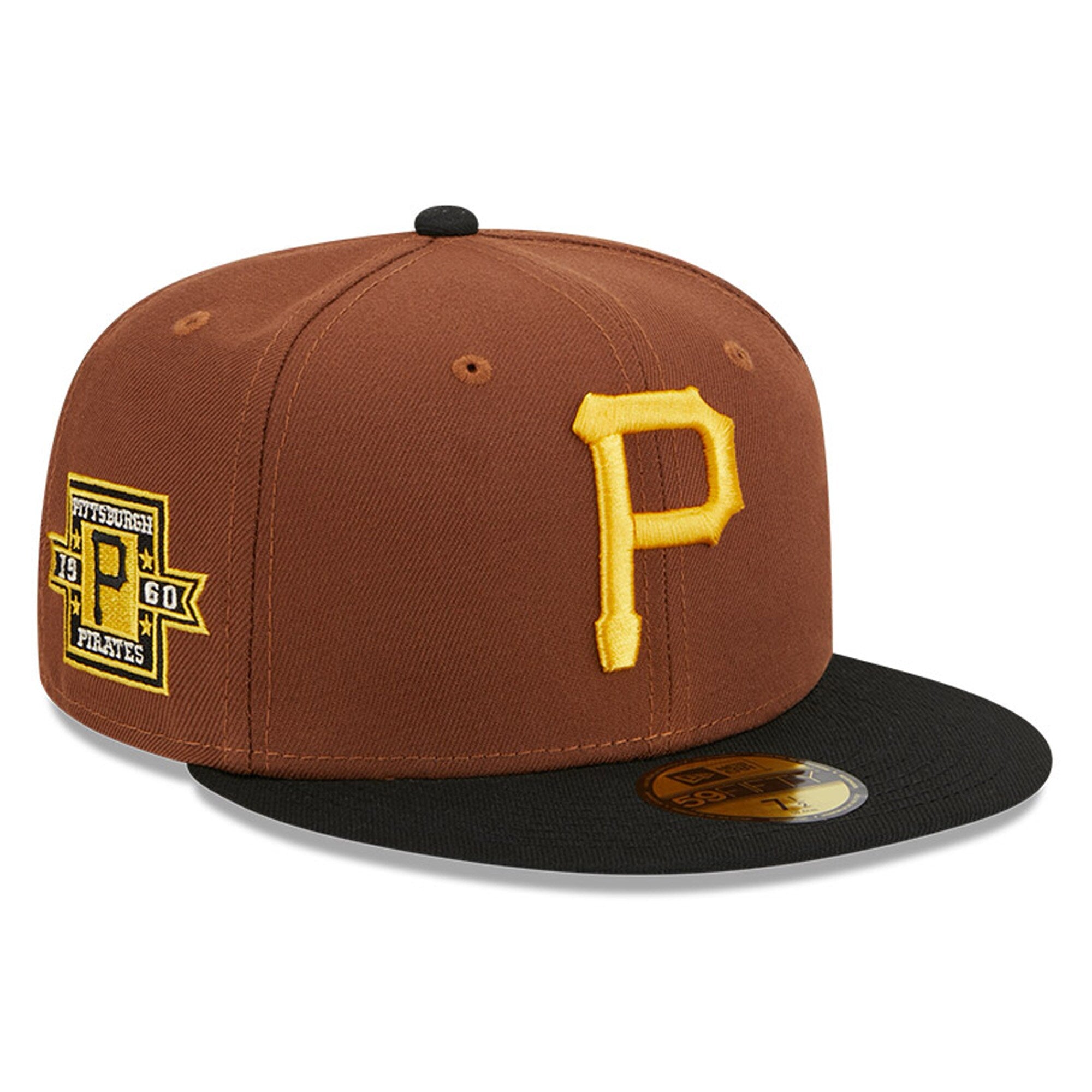 Pittsburgh Pirates New Era Harvest 1960 Season 59FIFTY Fitted Hat - Brown