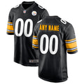 Pittsburgh Steelers Nike Custom Game Jersey   Black