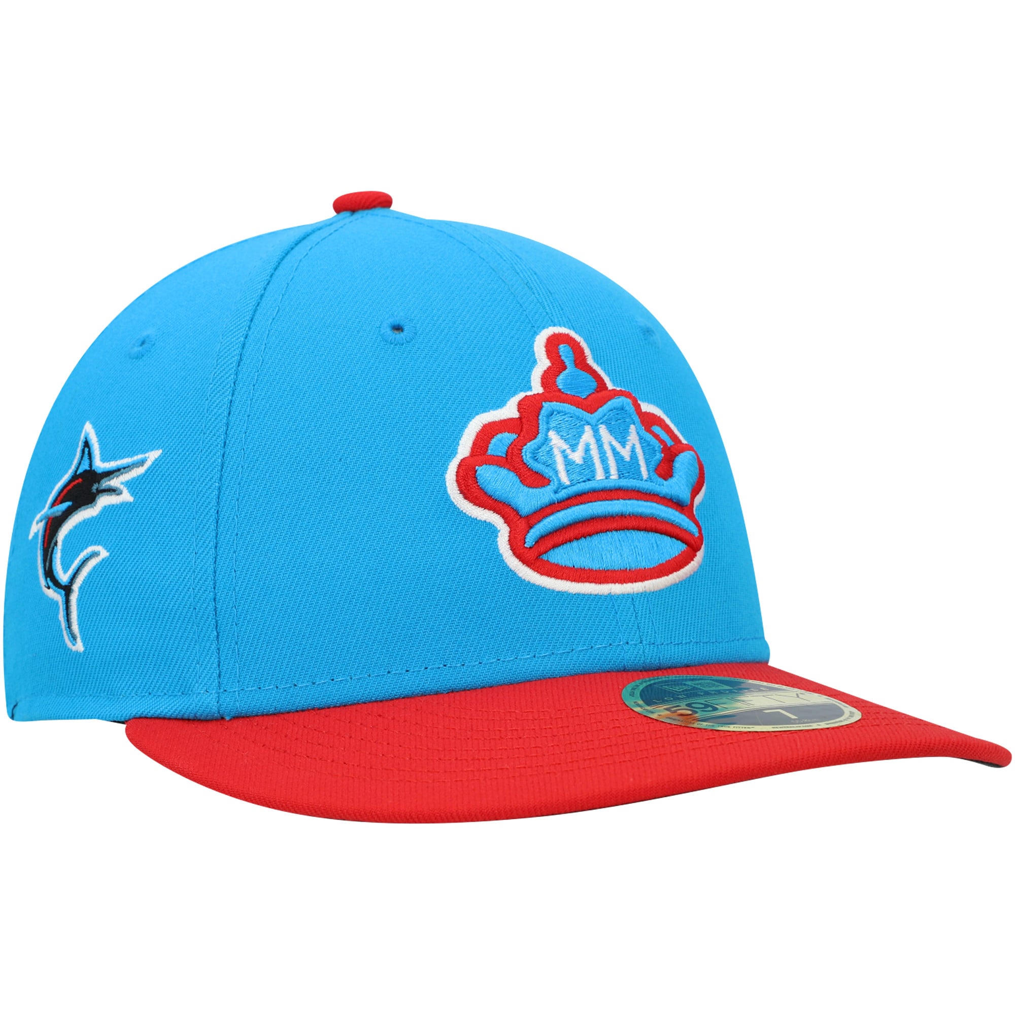 Miami Marlins New Era City Connect 59FIFTY Fitted Hat - Blue/Red