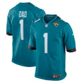 Number 1 Dad Jacksonville Jaguars Nike Game Jersey   Teal