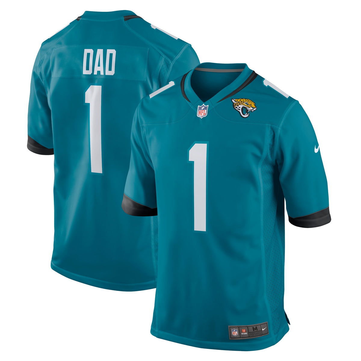 Number 1 Dad Jacksonville Jaguars Nike Game Jersey   Teal