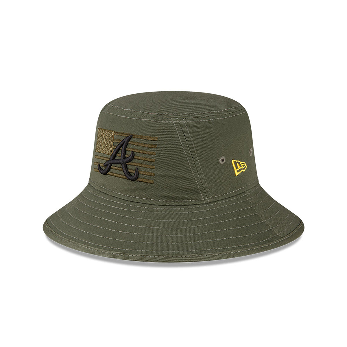 Atlanta Braves New Era 2023 Armed Forces Day Bucket Hat - Green