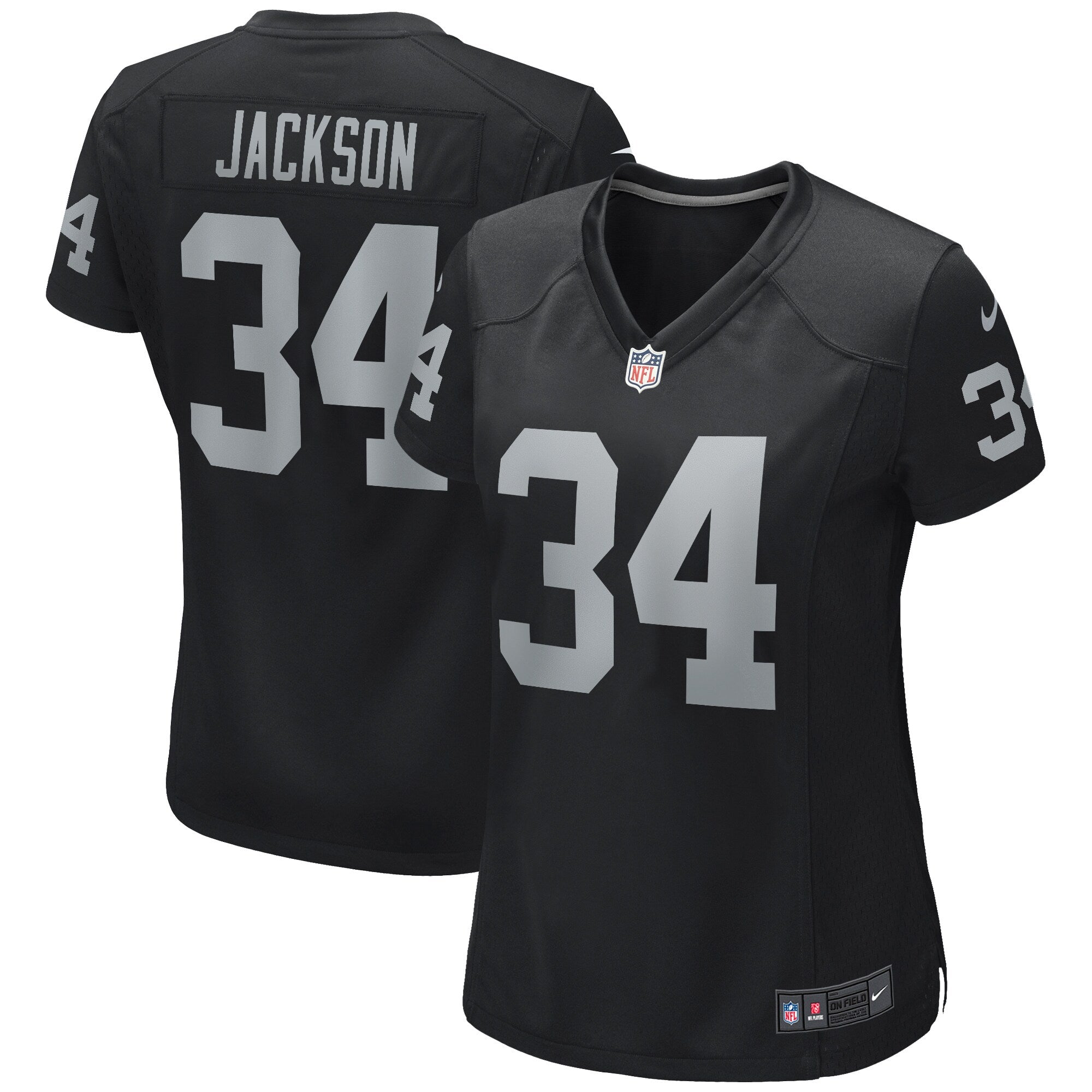 Bo Jackson Las Vegas Raiders Nike Women s Game Retired Player Jersey   Black