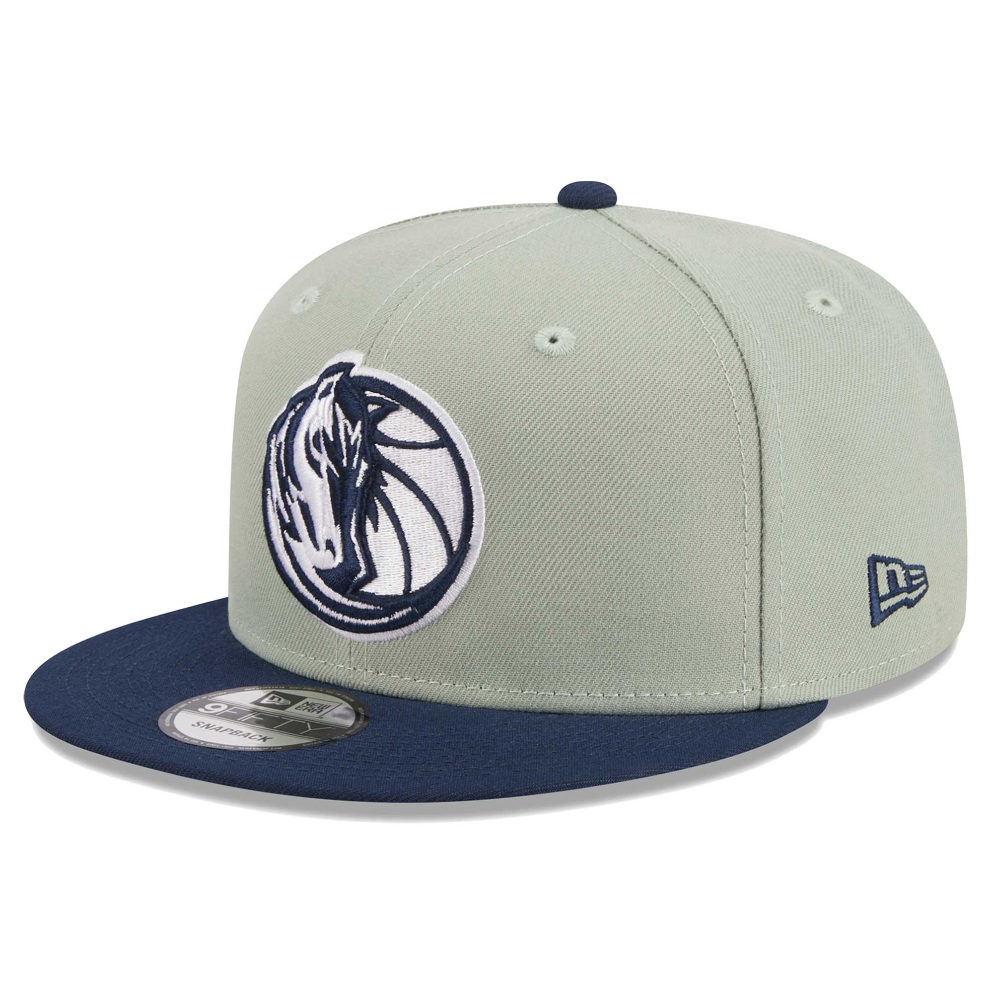 Dallas Mavericks New Era Two-Tone Color Pack 9FIFTY Snapback Hat - Sage/Navy