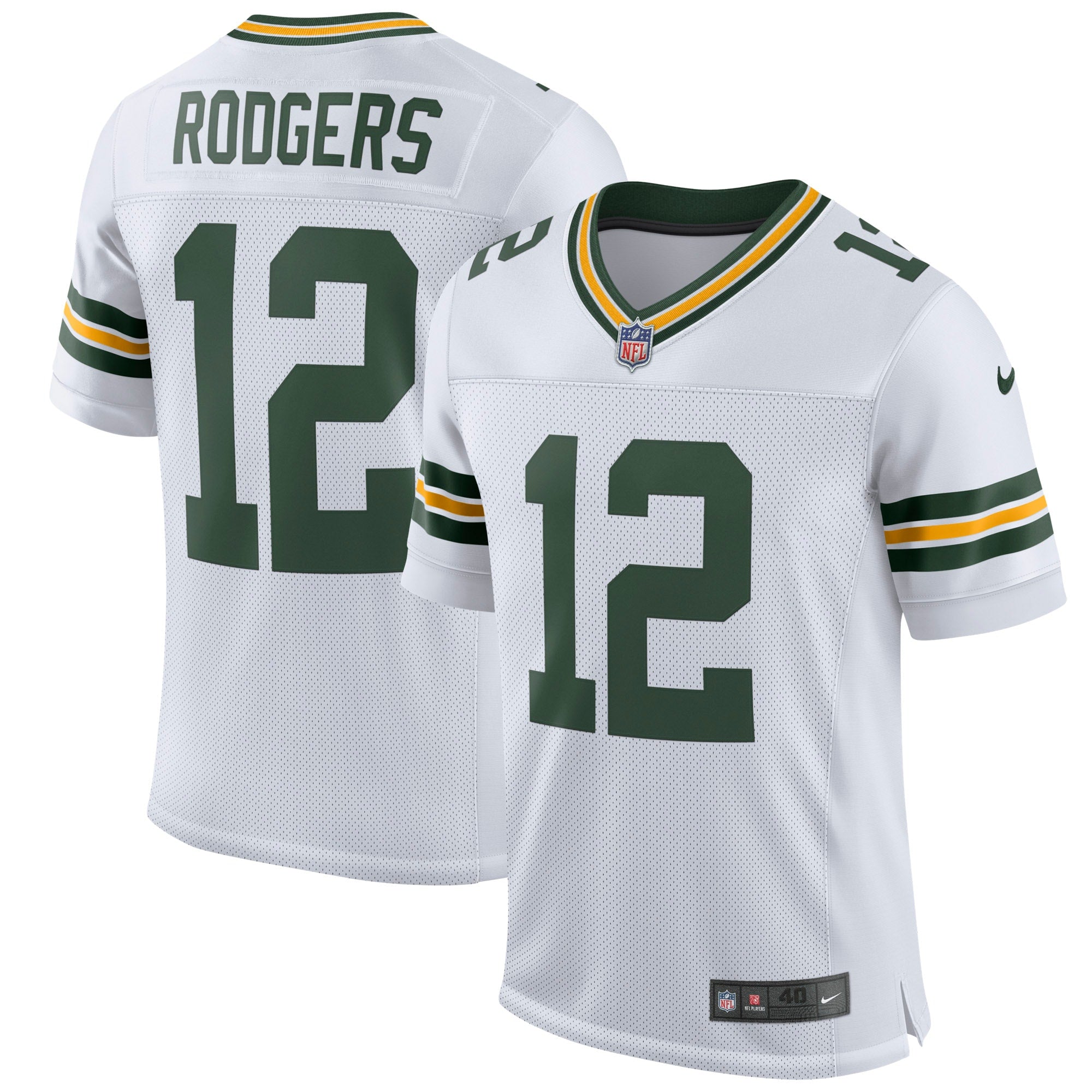 Aaron Rodgers Green Bay Packers Nike Classic Elite Player Jersey   White
