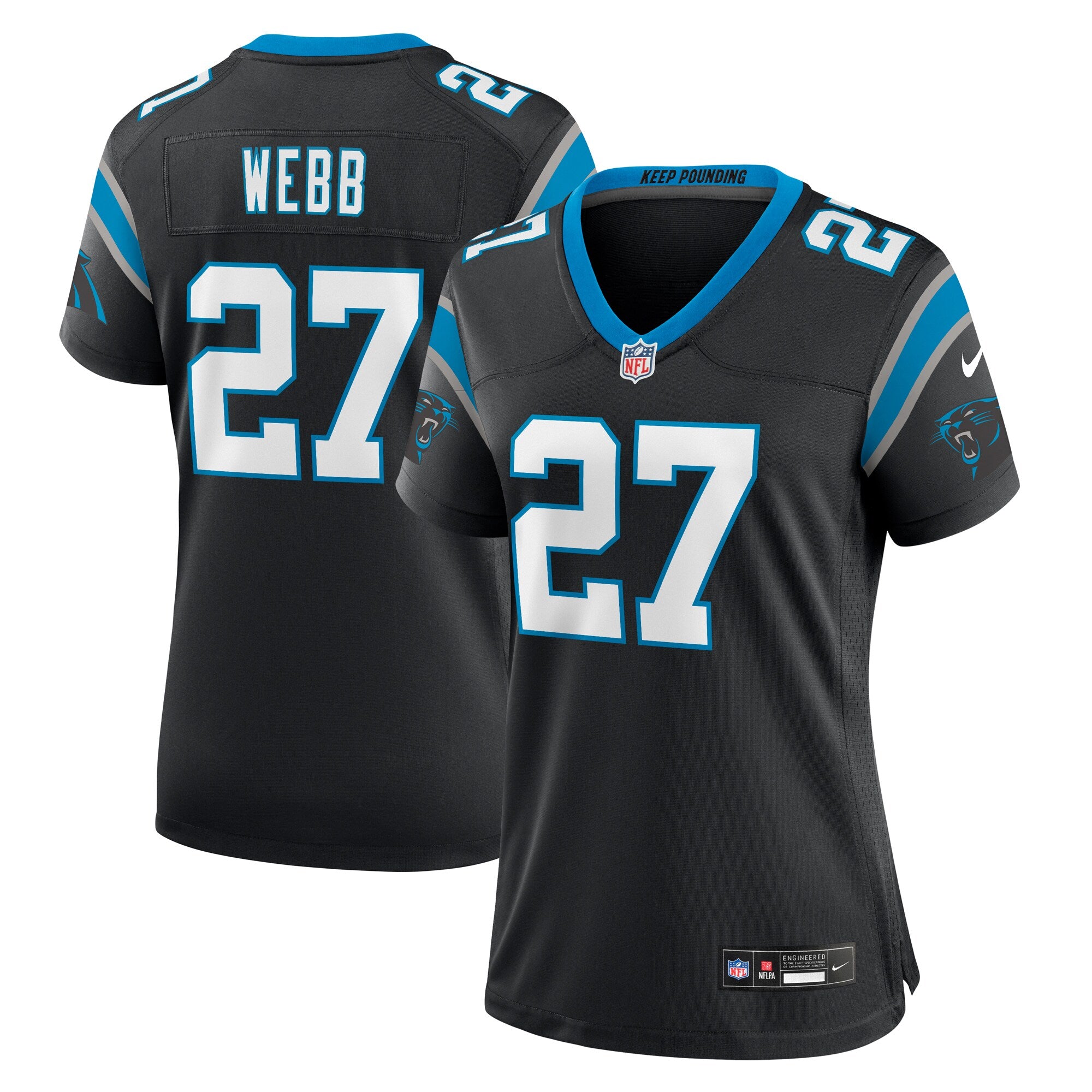 Sam Webb Carolina Panthers Nike Women s Team Game Jersey    Black