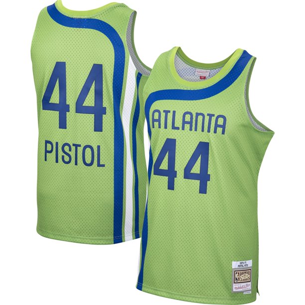 Men's Atlanta Hawks, NBA Jerseys Green 'Pistol' Pete Maravich Mitchell & Ness 1970-71 Hardwood Classics Swingman Jersey