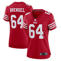 Women s Nike Jake Brendel Scarlet San Francisco 49ers Game Player Jersey