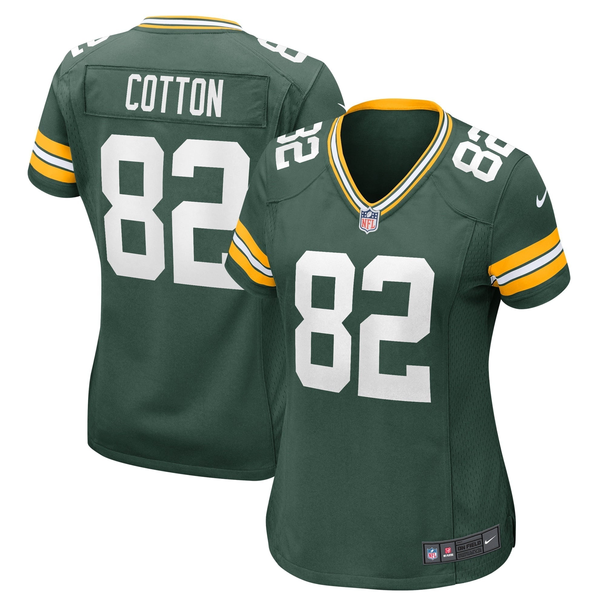 Women s Nike Jeff Cotton Green Green Bay Packers Home Game Player Jersey