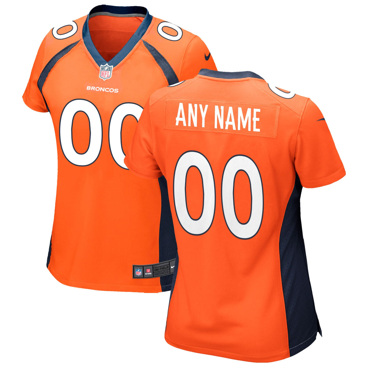 Denver Broncos Nike Women s Custom Game Jersey   Orange