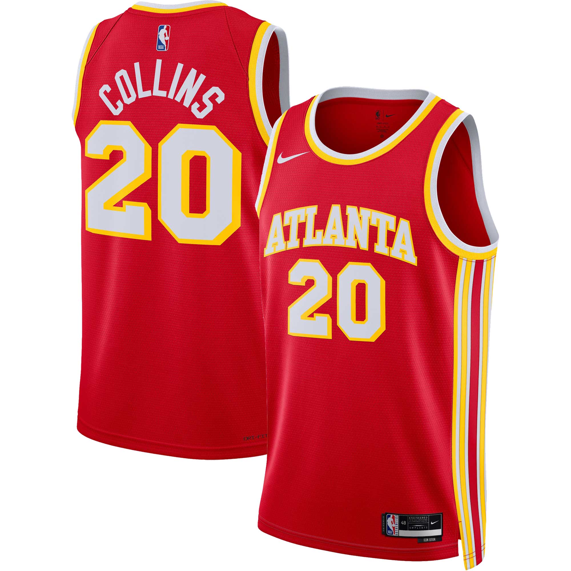 John Collins Atlanta Hawks, NBA Jerseys Nike Unisex Swingman Jersey - Association Edition - Red