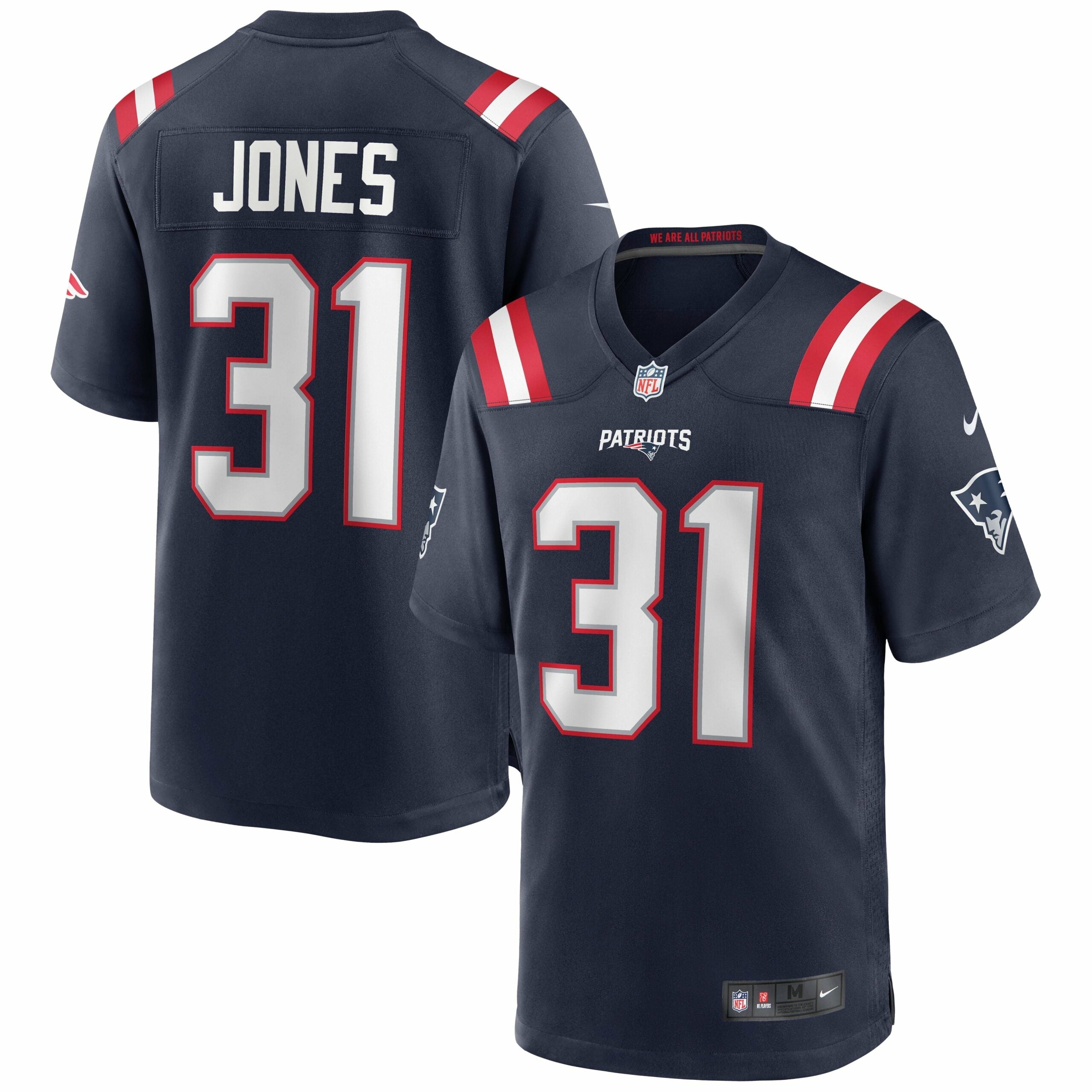 Men s Nike Jonathan Jones Navy New England Patriots Game Jersey