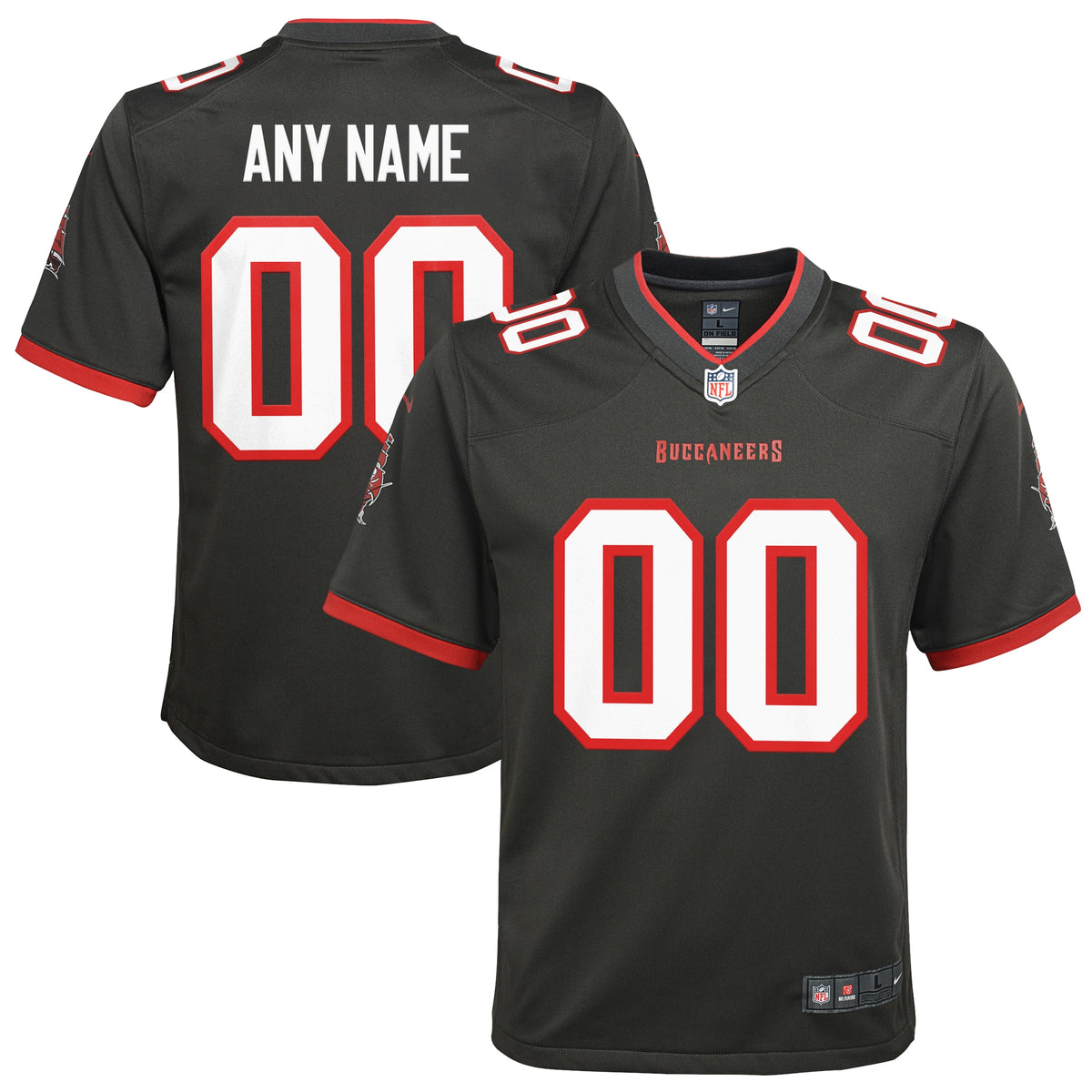 Tampa Bay Buccaneers Nike Youth Alternate Custom Game Jersey   Pewter
