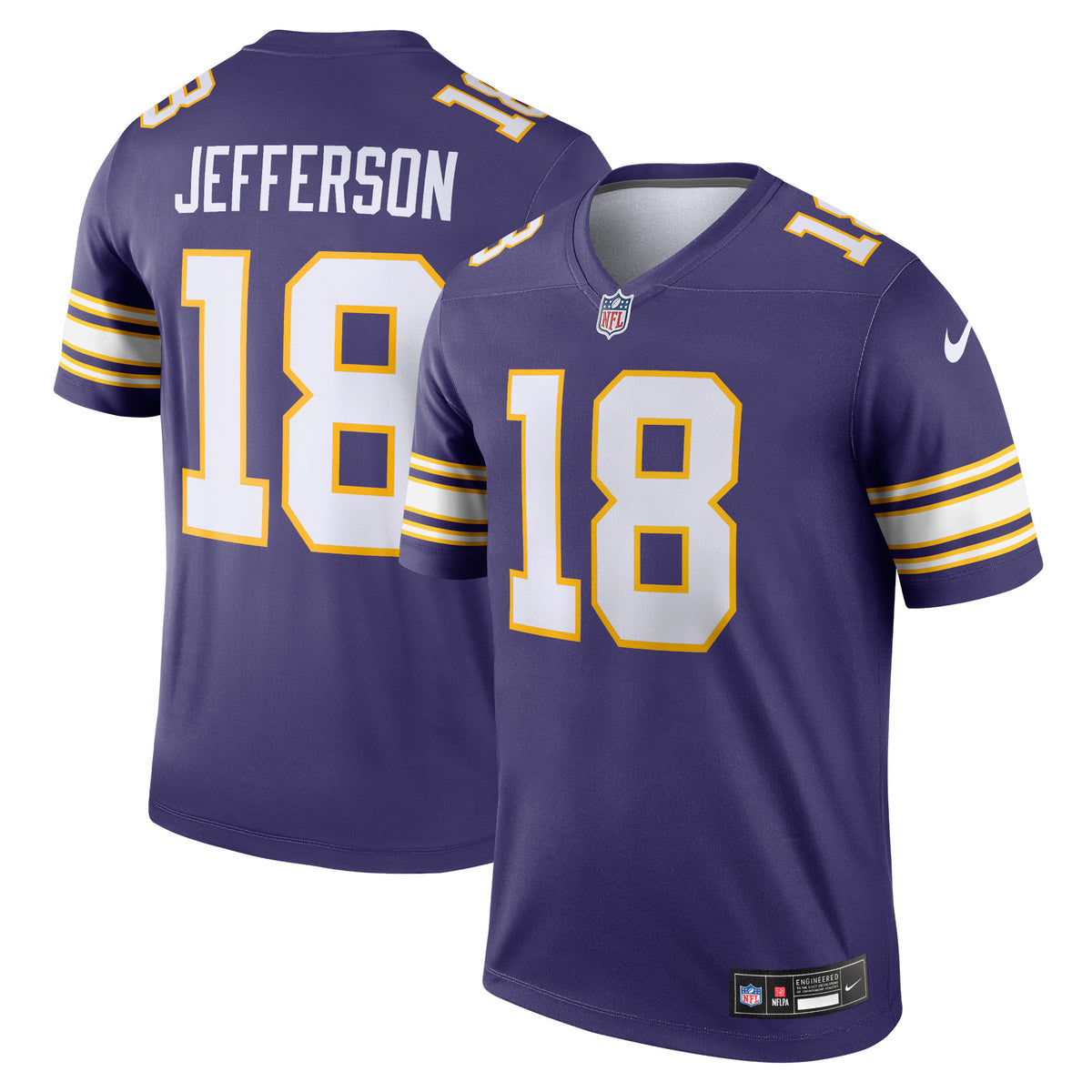 Justin Jefferson Minnesota Vikings Nike Classic Legend Player Jersey   Purple