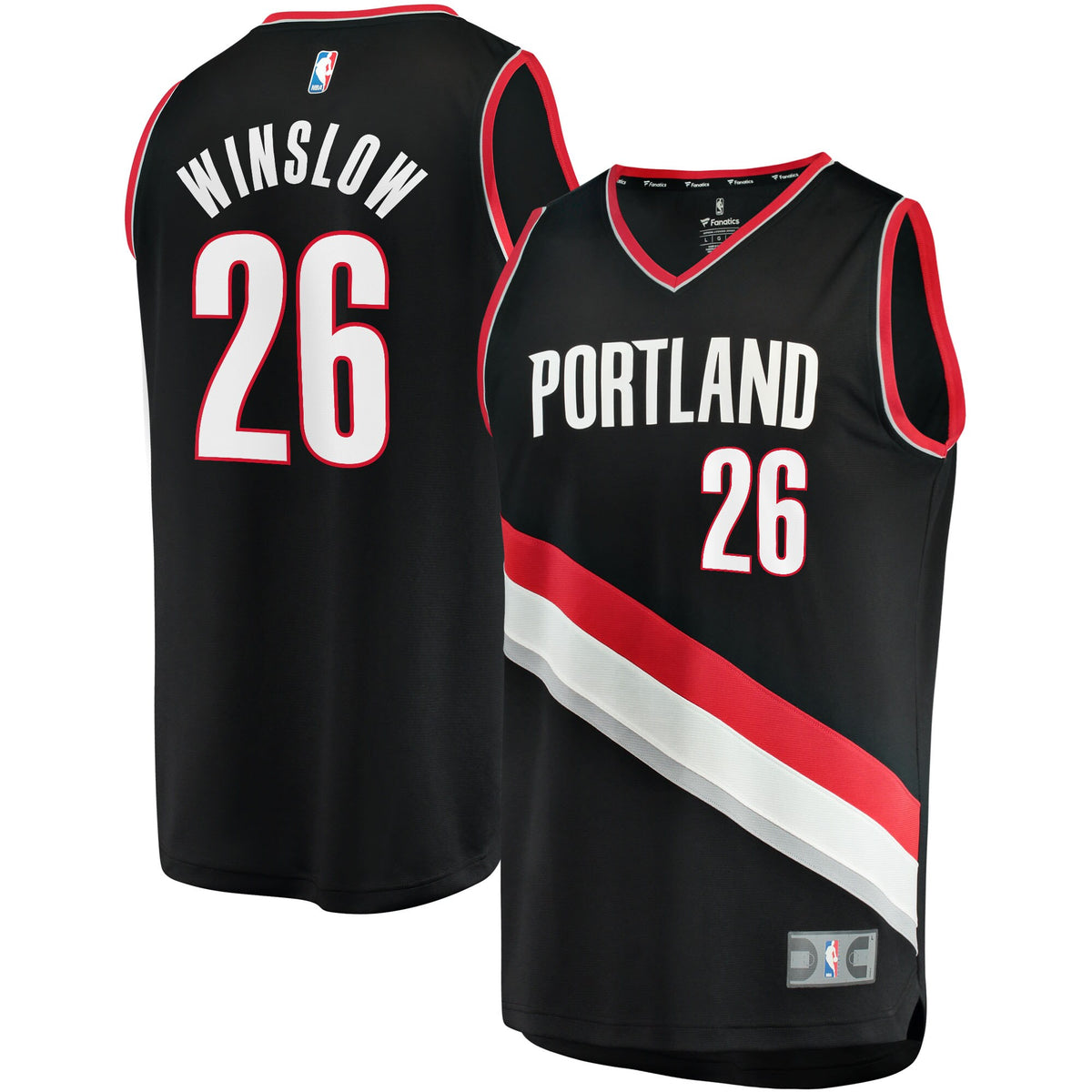Justise Winslow Portland Trail Blazers Fanatics Branded 2021/22 Fast Break Replica Jersey - Icon Edition - Black