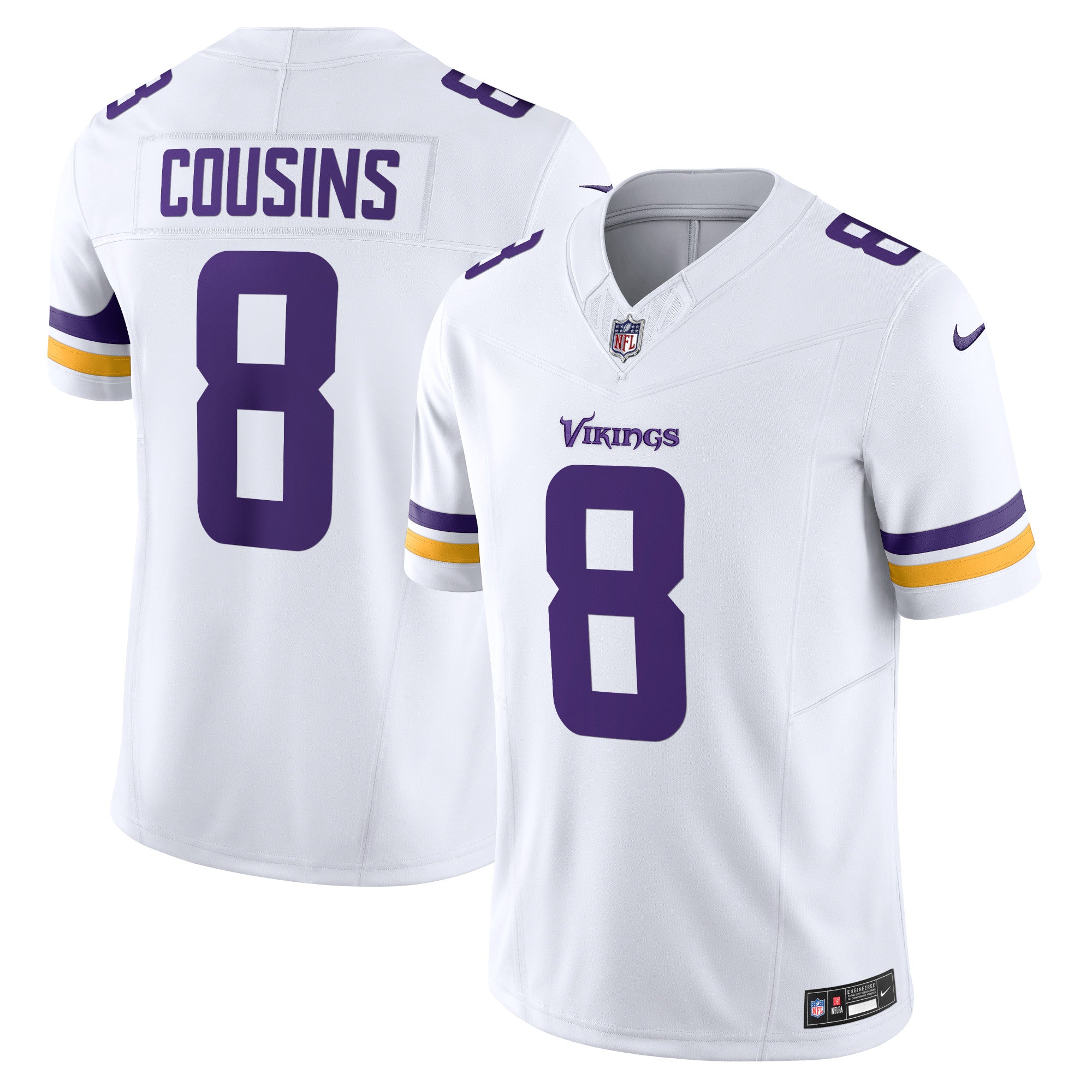 Kirk Cousins Minnesota Vikings Nike Vapor F.U.S.E. Limited Jersey   White