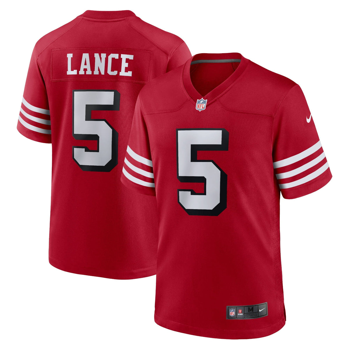 Men s Nike Trey Lance Scarlet San Francisco 49ers Alternate Game Jersey