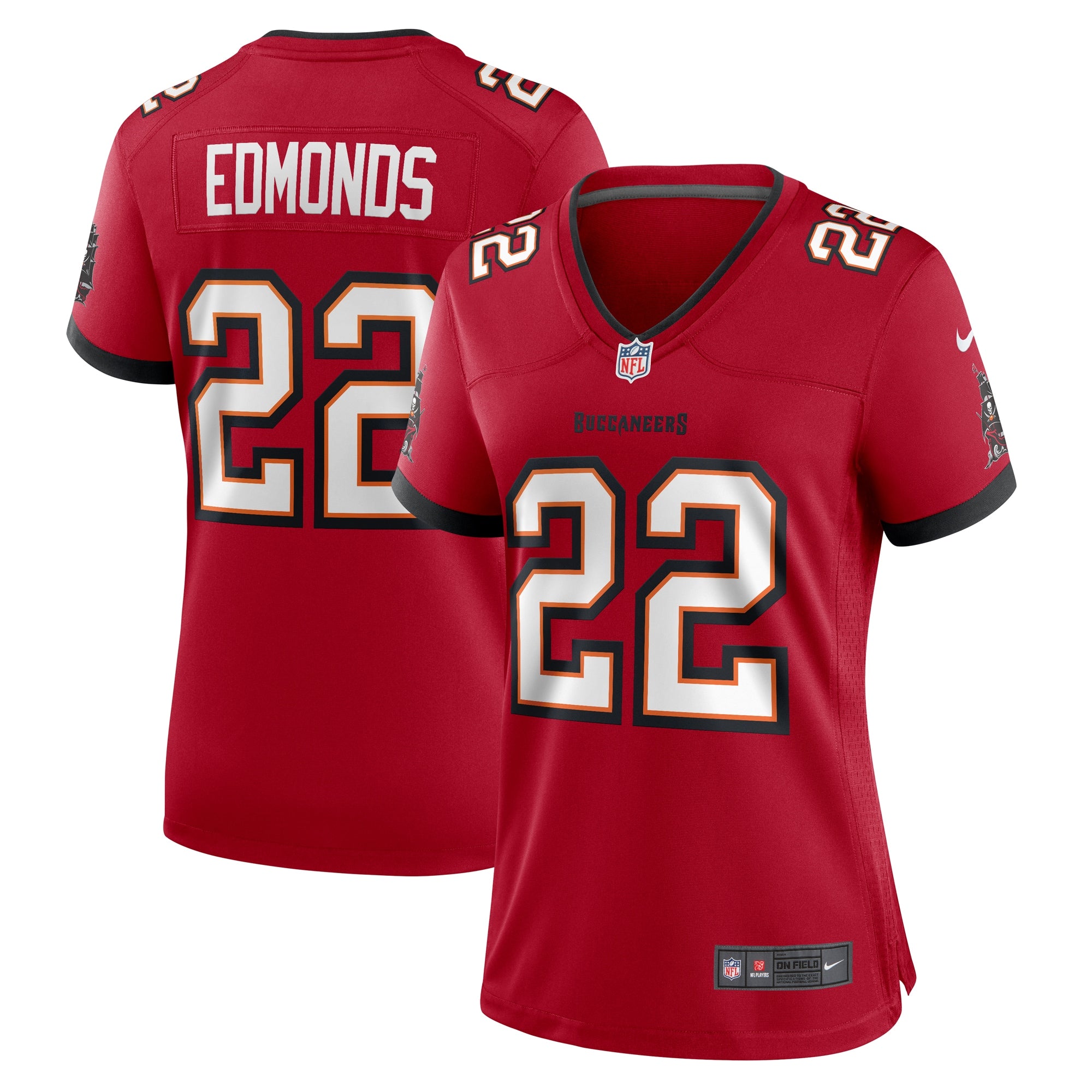 Chase Edmonds Tampa Bay Buccaneers Nike Women s Game Jersey   Red