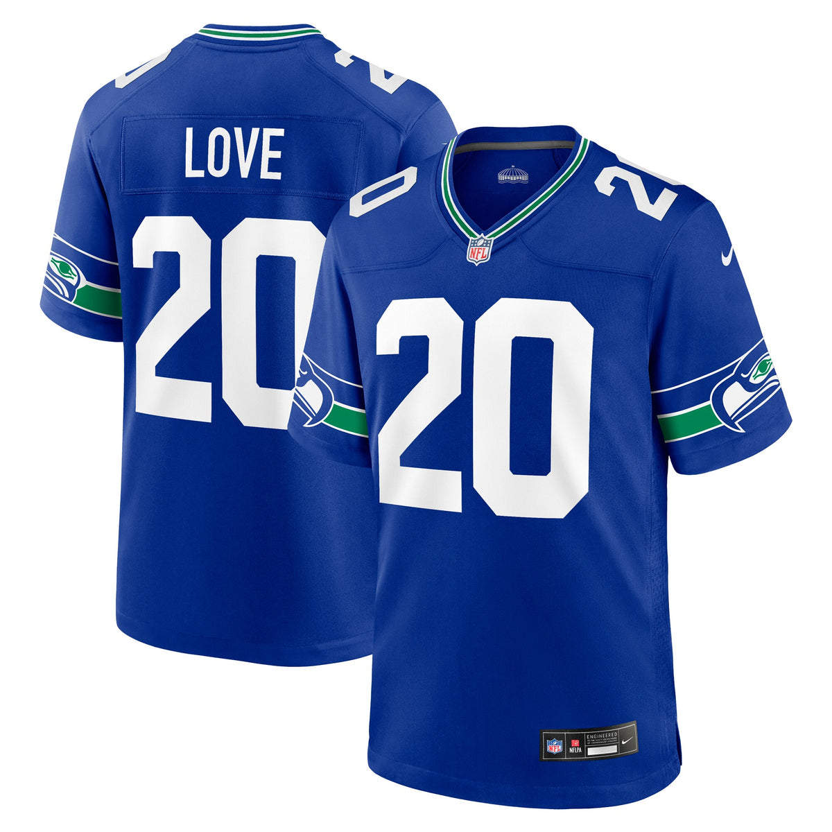 Julian Love Seattle Seahawks Nike Throwback Player Game Jersey Royal