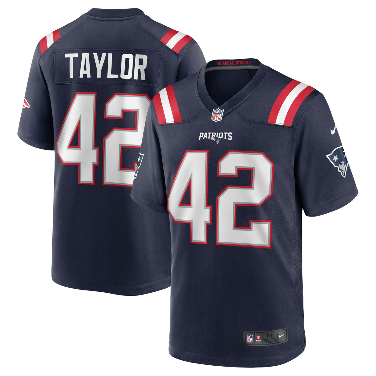 J.J. Taylor New England Patriots Nike Team Game Jersey   Navy