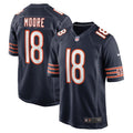 Men s Nike David Moore Navy Chicago Bears Game Player Jersey