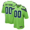 Seattle Seahawks Nike Alternate Custom Game Jersey Neon Green