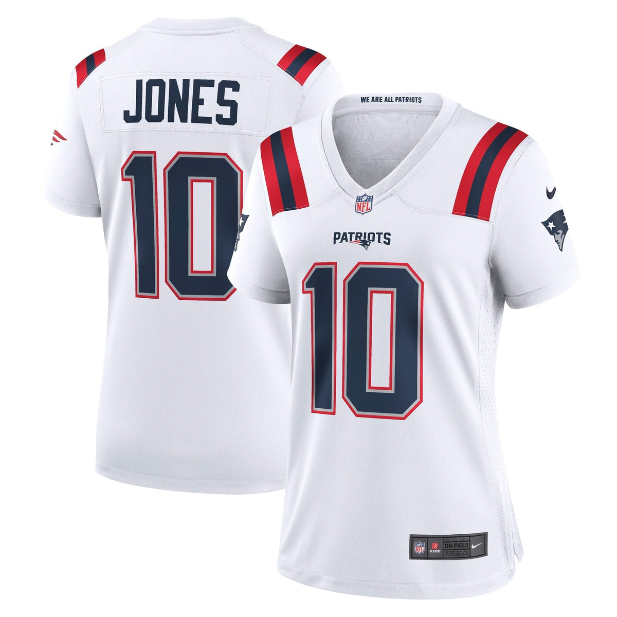 Women s Nike Mac Jones White New England Patriots Player Game Jersey