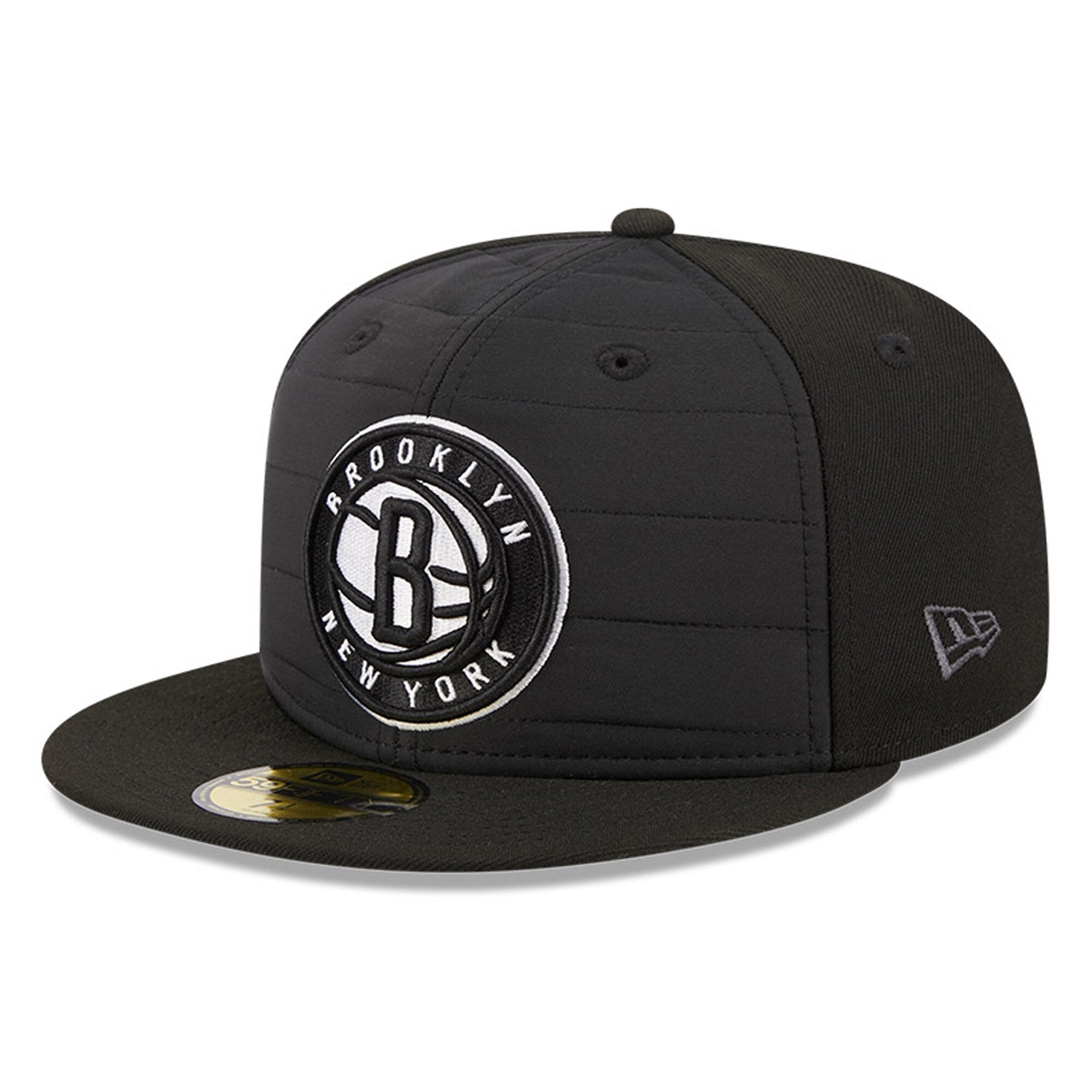 Brooklyn Nets New Era Quilted 59FIFTY Fitted Hat - Black