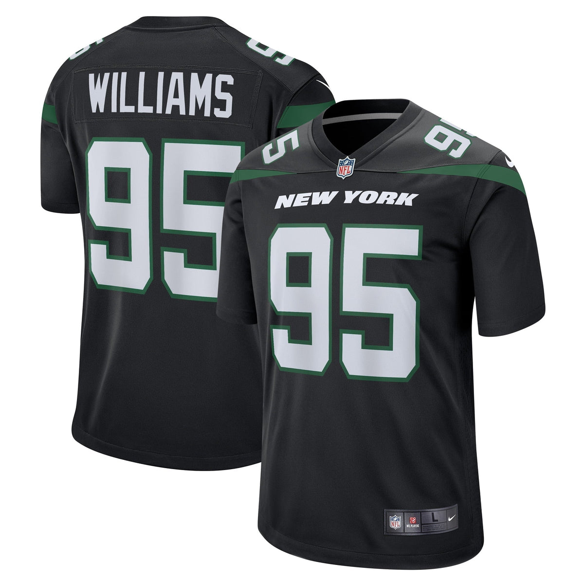 Men s Nike Quinnen Williams Stealth Black New York Jets Alternate Game Player Jersey