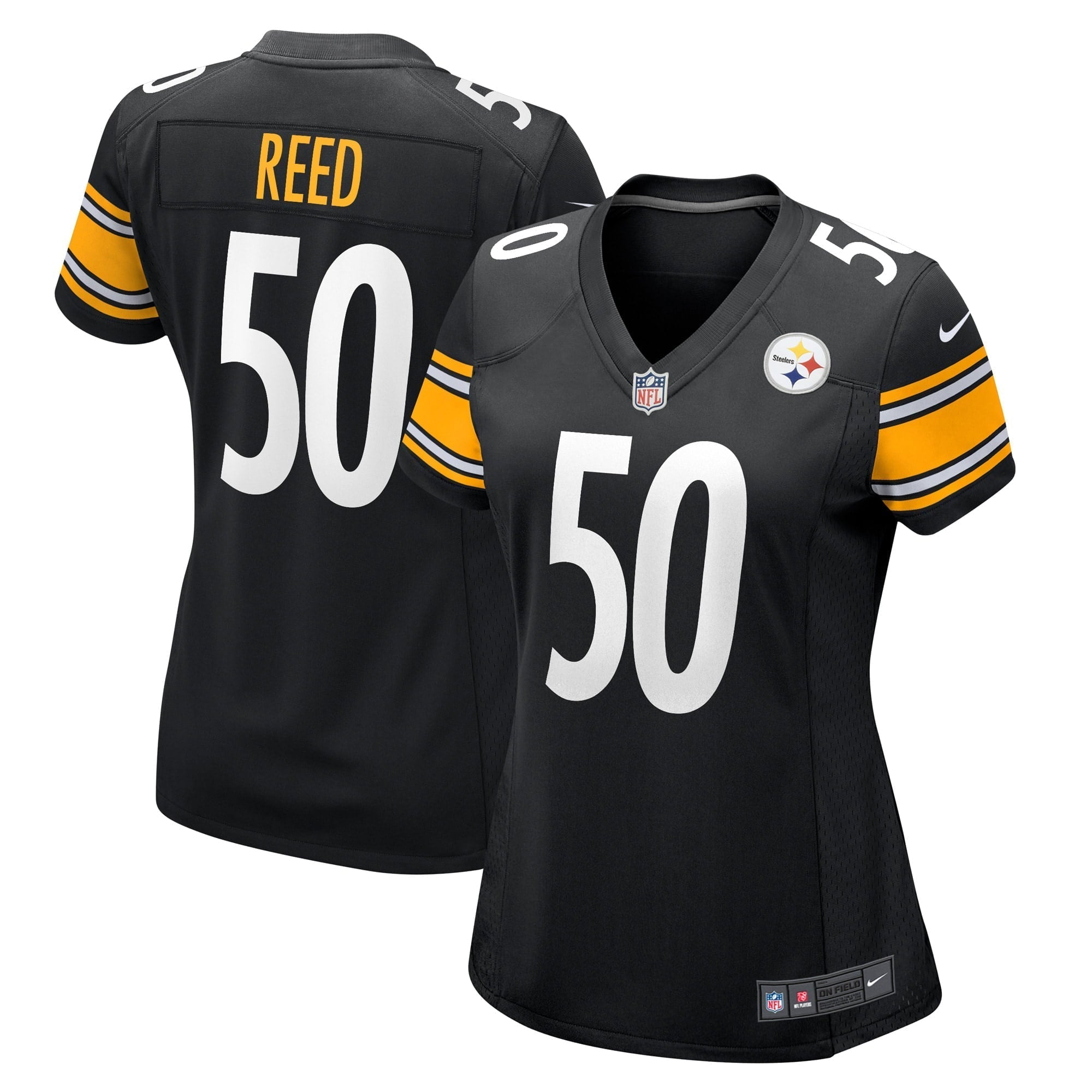 Women s Nike Malik Reed Black Pittsburgh Steelers Game Player Jersey