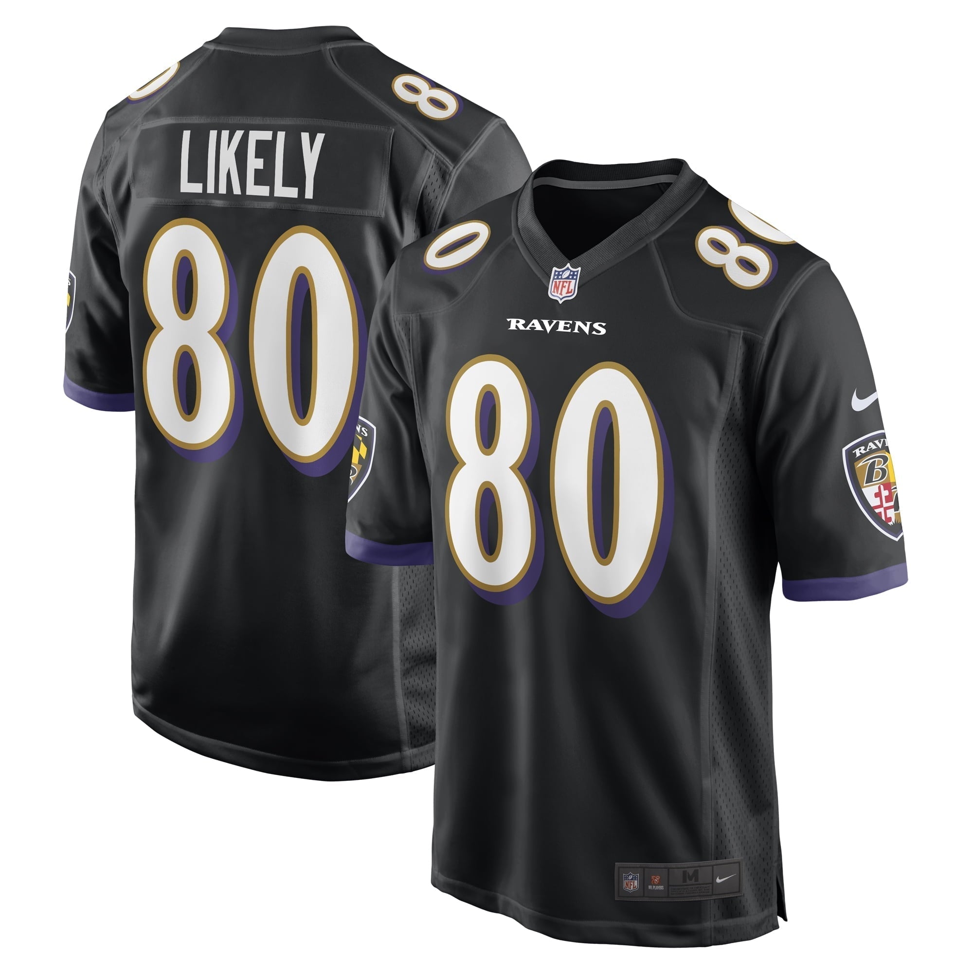 Men s Nike Isaiah Likely Black Baltimore Ravens Alternate Game Jersey