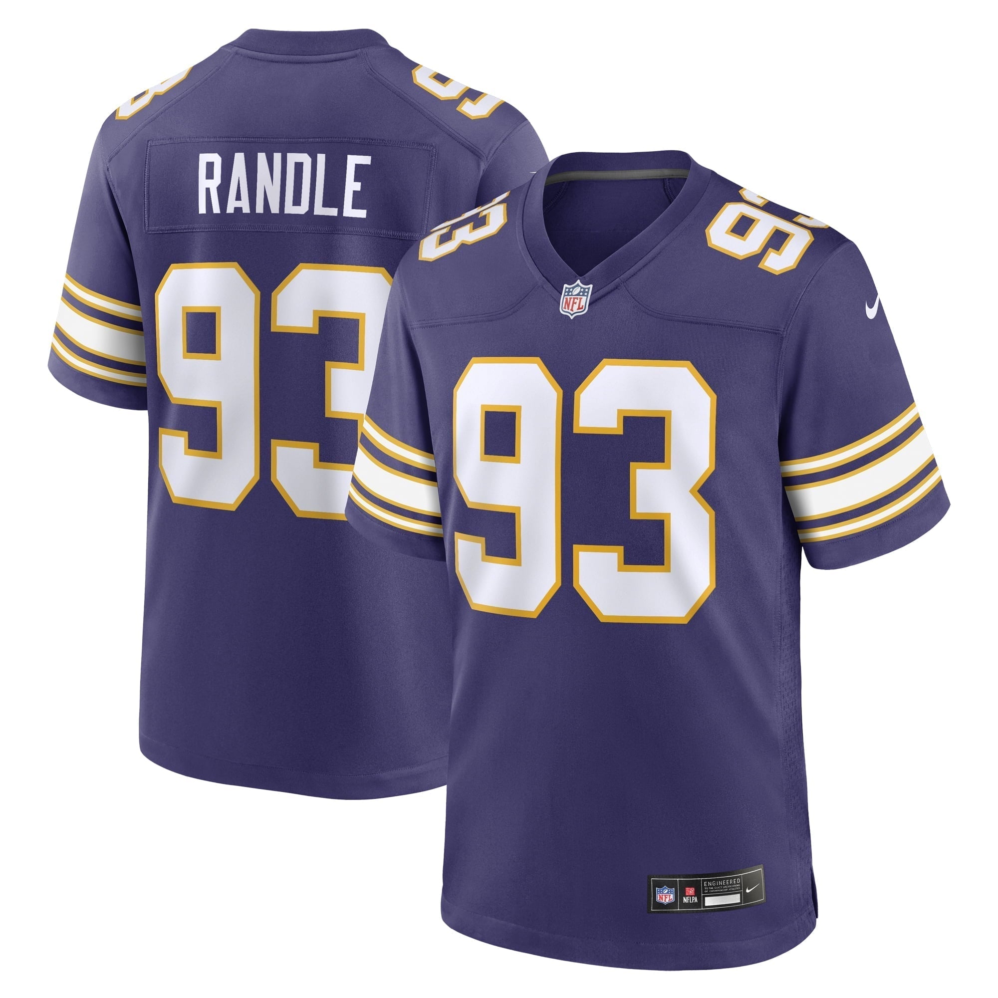 Men s Nike John Randle Purple Minnesota Vikings Classic Player Game Jersey