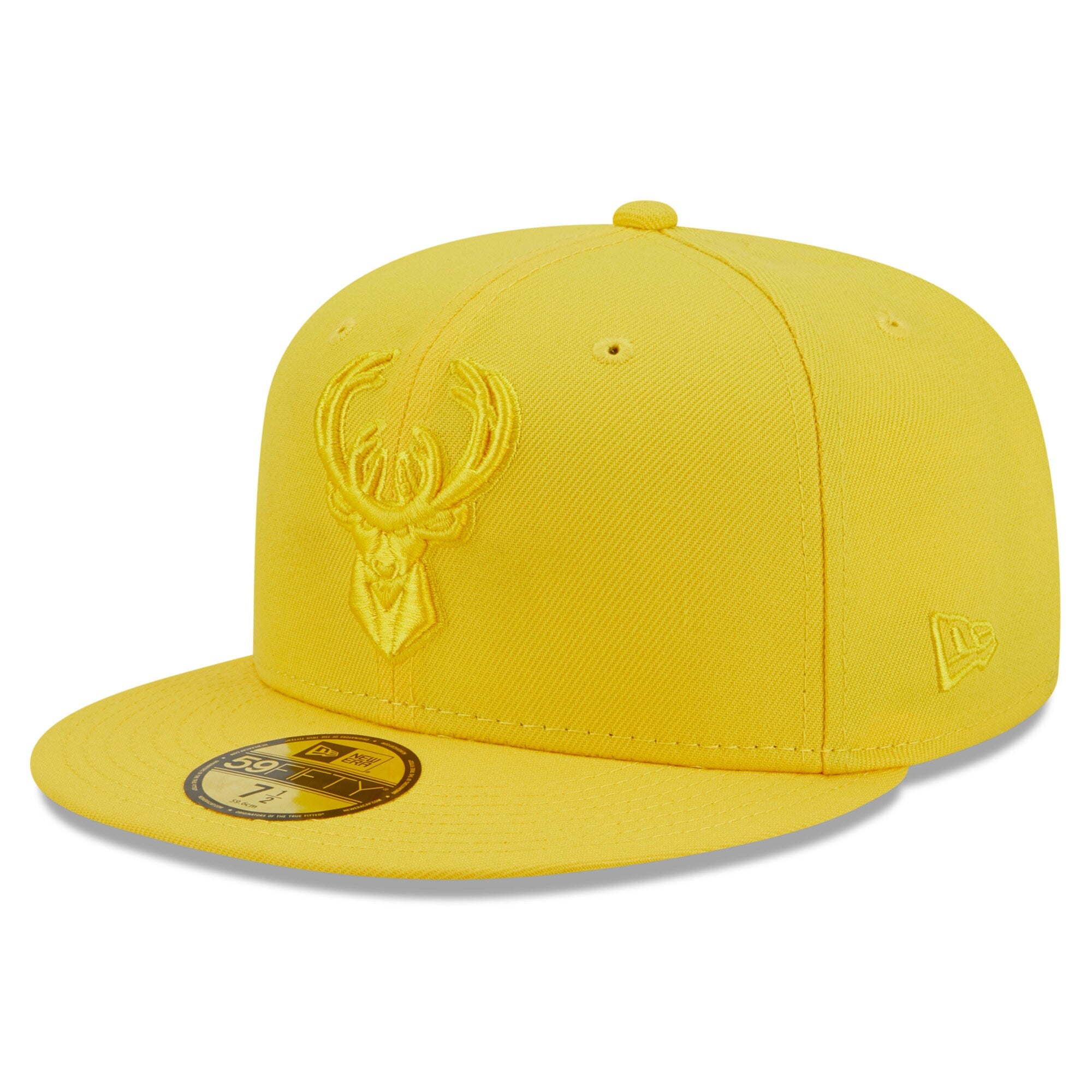 Milwaukee Bucks New Era Color Pack 59FIFTY Fitted Hat - Yellow