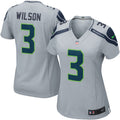 Women s Seattle Seahawks Russell Wilson Nike Gray Game Jersey
