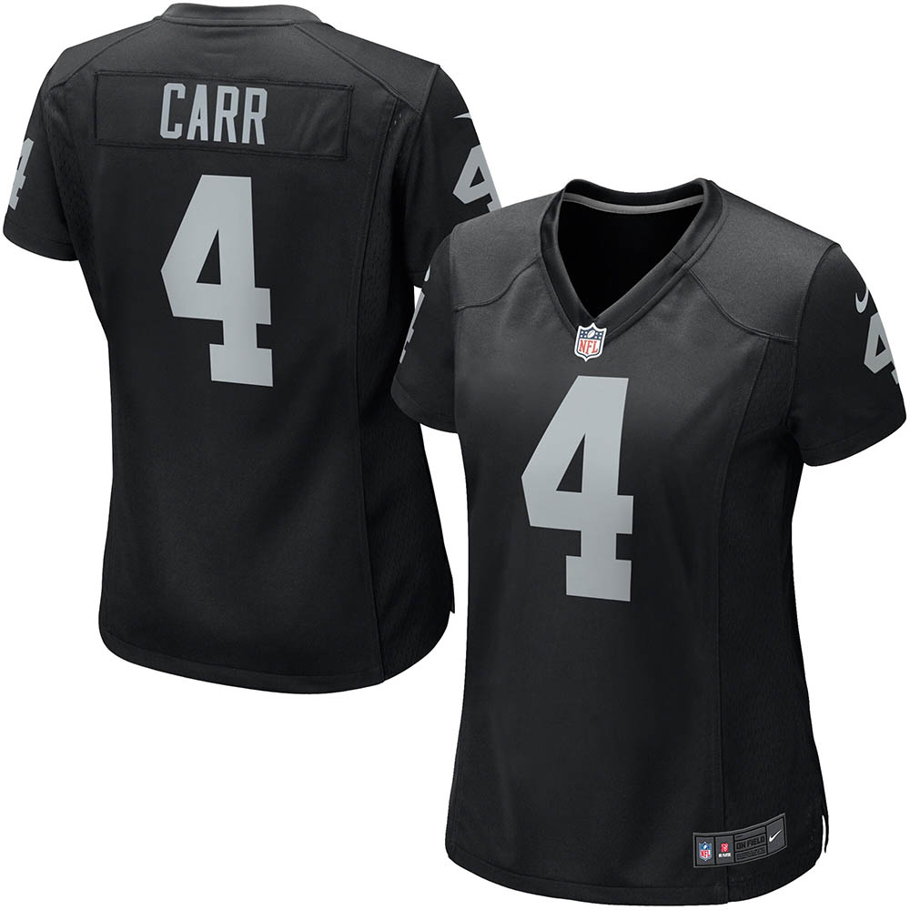 Women s Las Vegas Raiders Derek Carr Game Player Jersey Black