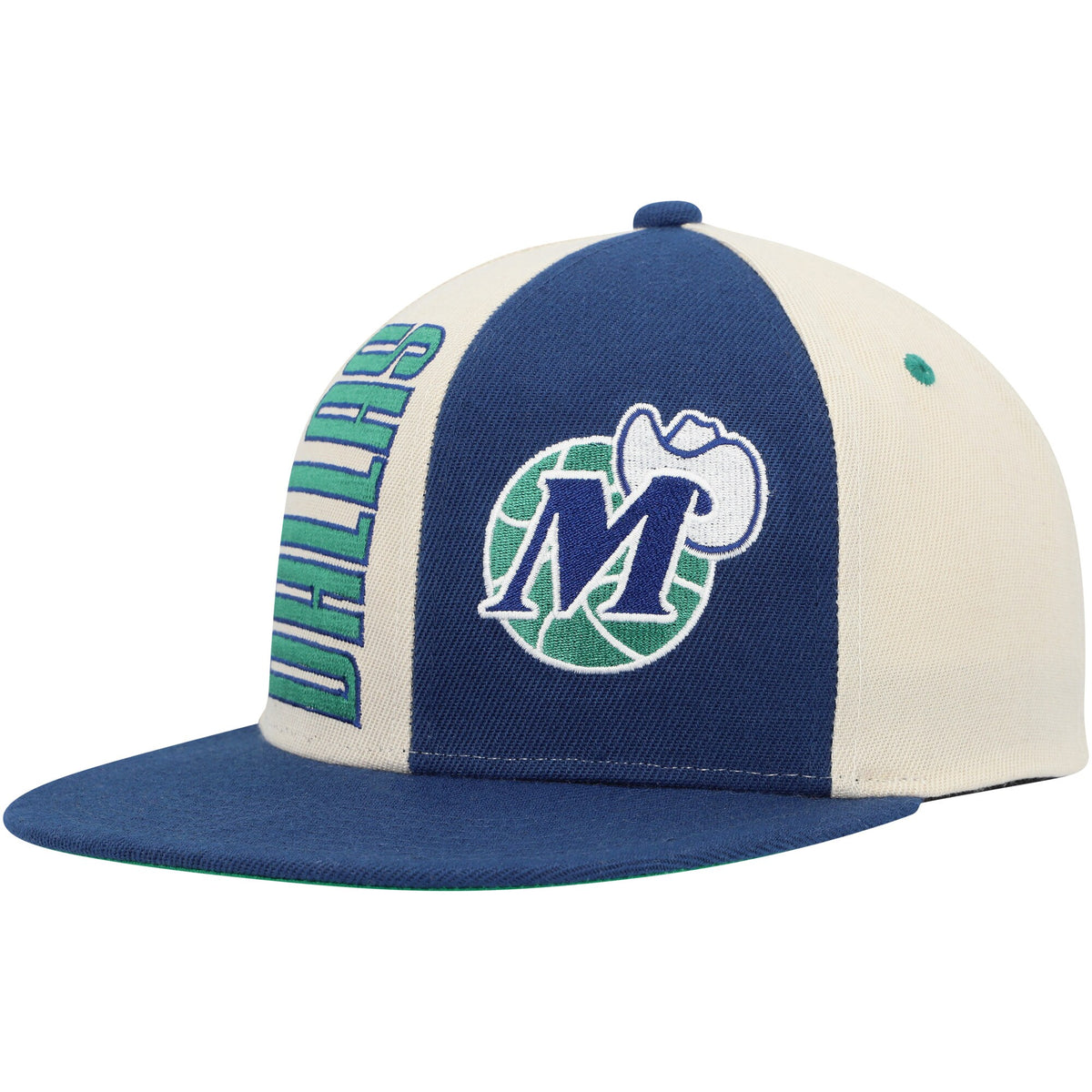 Dallas Mavericks Mitchell & Ness Hardwood Classics Pop Snapback Hat - Cream