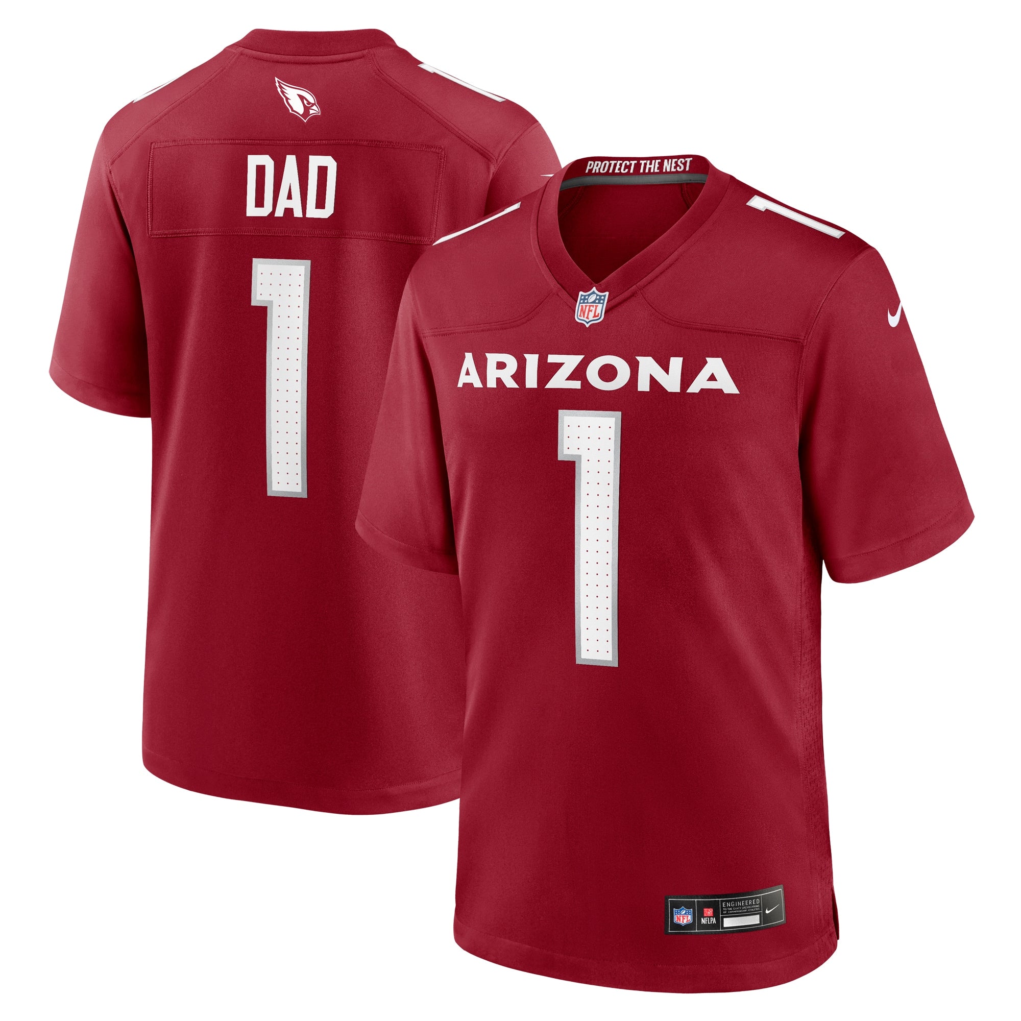 Number 1 Dad Arizona Cardinals Nike Game Jersey   Cardinal