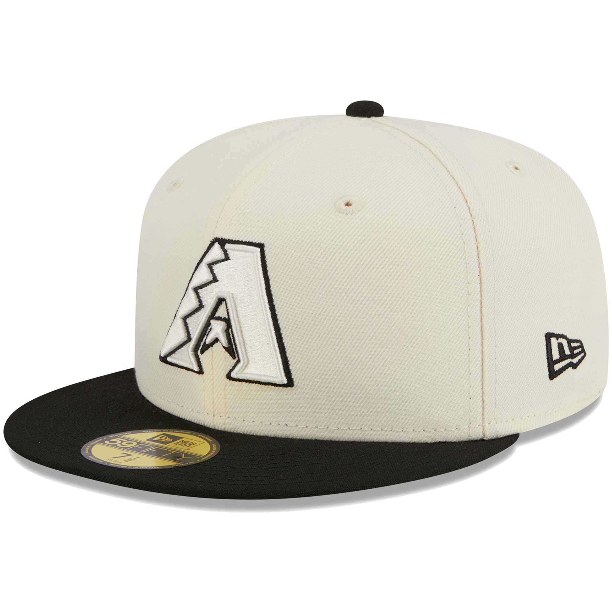 Arizona Diamondbacks New Era Chrome 59FIFTY Fitted Hat - Stone/Black