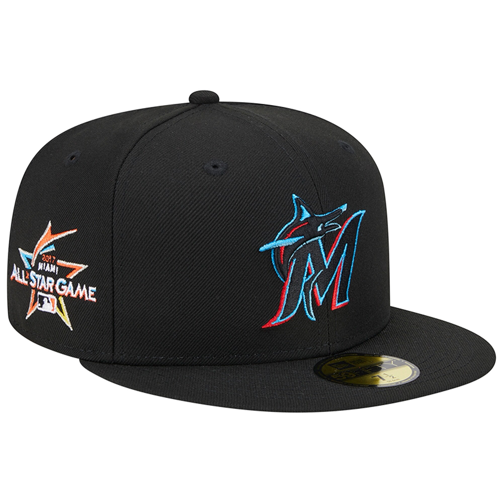 Miami Marlins New Era 2017 MLB All-Star Game Team Color 59FIFTY Fitted Hat - Black