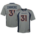 Justin Simmons Denver Broncos Nike Youth Inverted Game Jersey   Gray