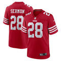 Men s Nike Trey Sermon Scarlet San Francisco 49ers Player Game Jersey