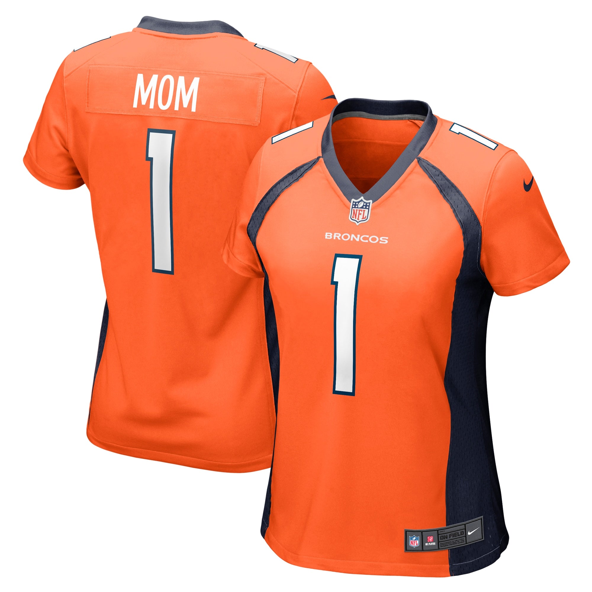Number 1 Mom Denver Broncos Nike Women s Game Jersey   Orange