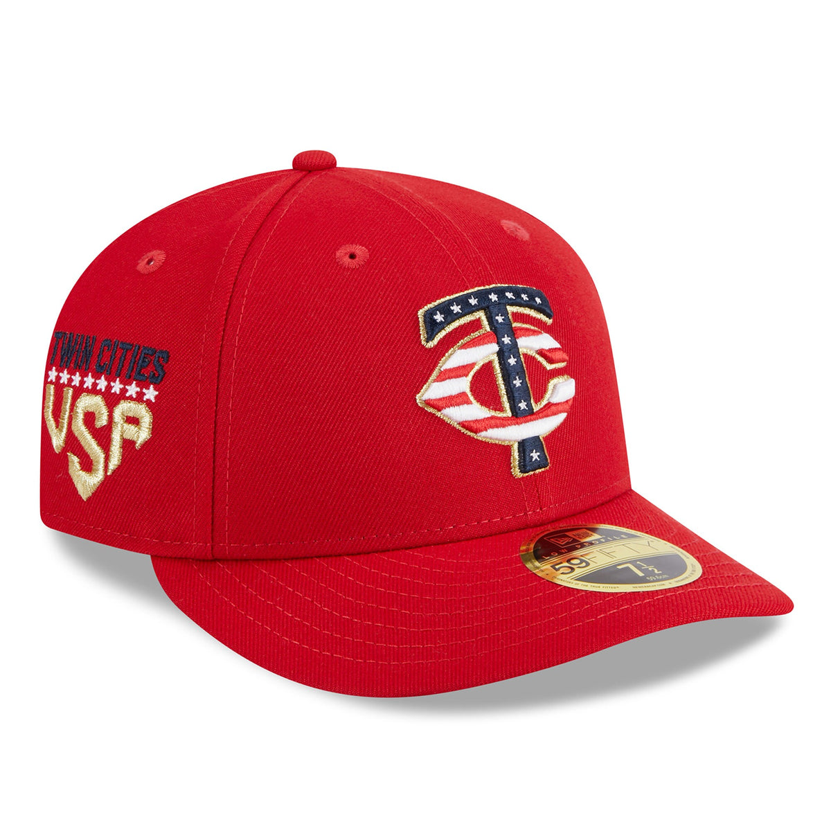 Minnesota Twins New Era 2023 Fourth of July Low Profile 59FIFTY Fitted Hat - Red