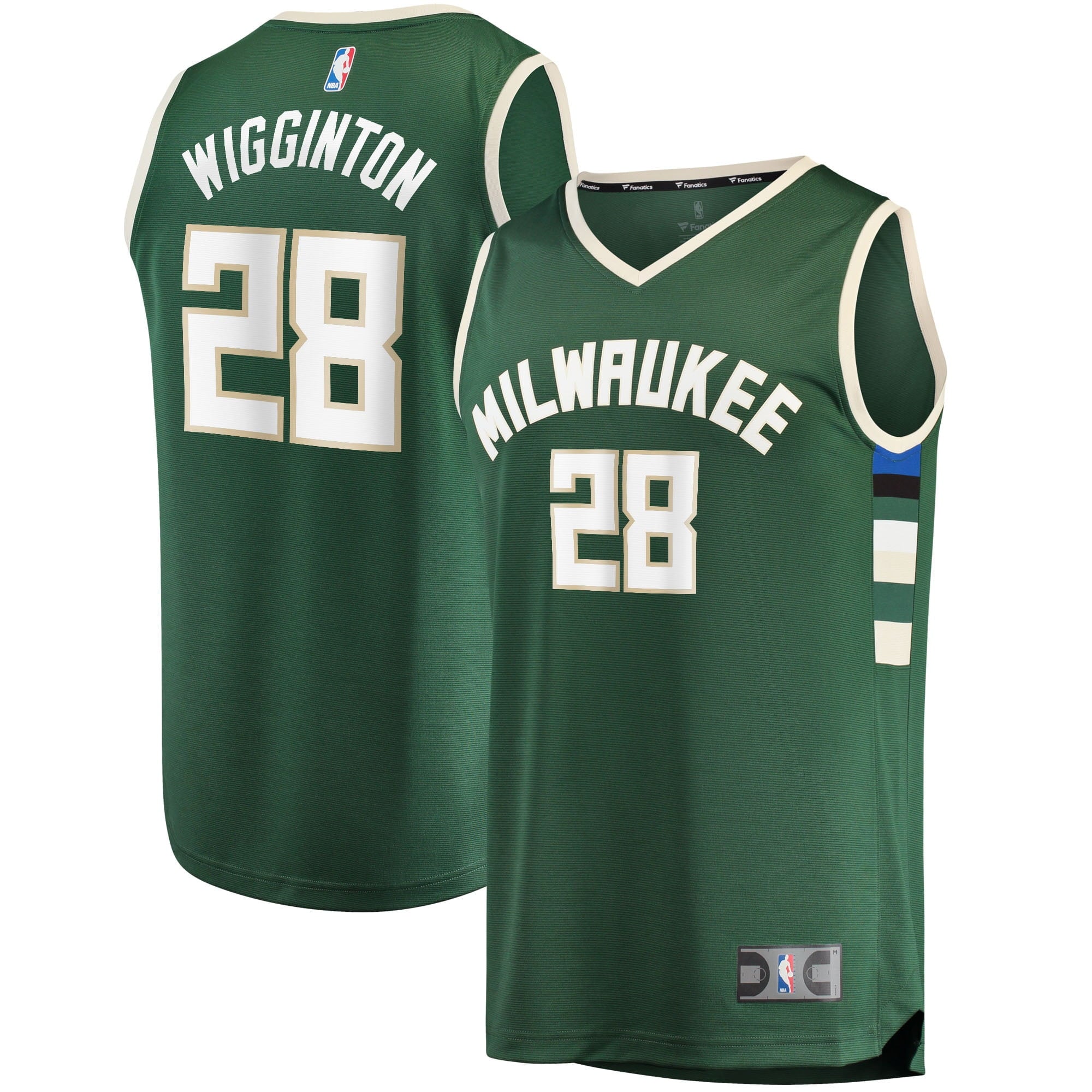 Men's Fanatics Branded Lindell Wigginton Green Milwaukee Bucks 2021/22 Fast Break Replica Jersey - Icon Edition