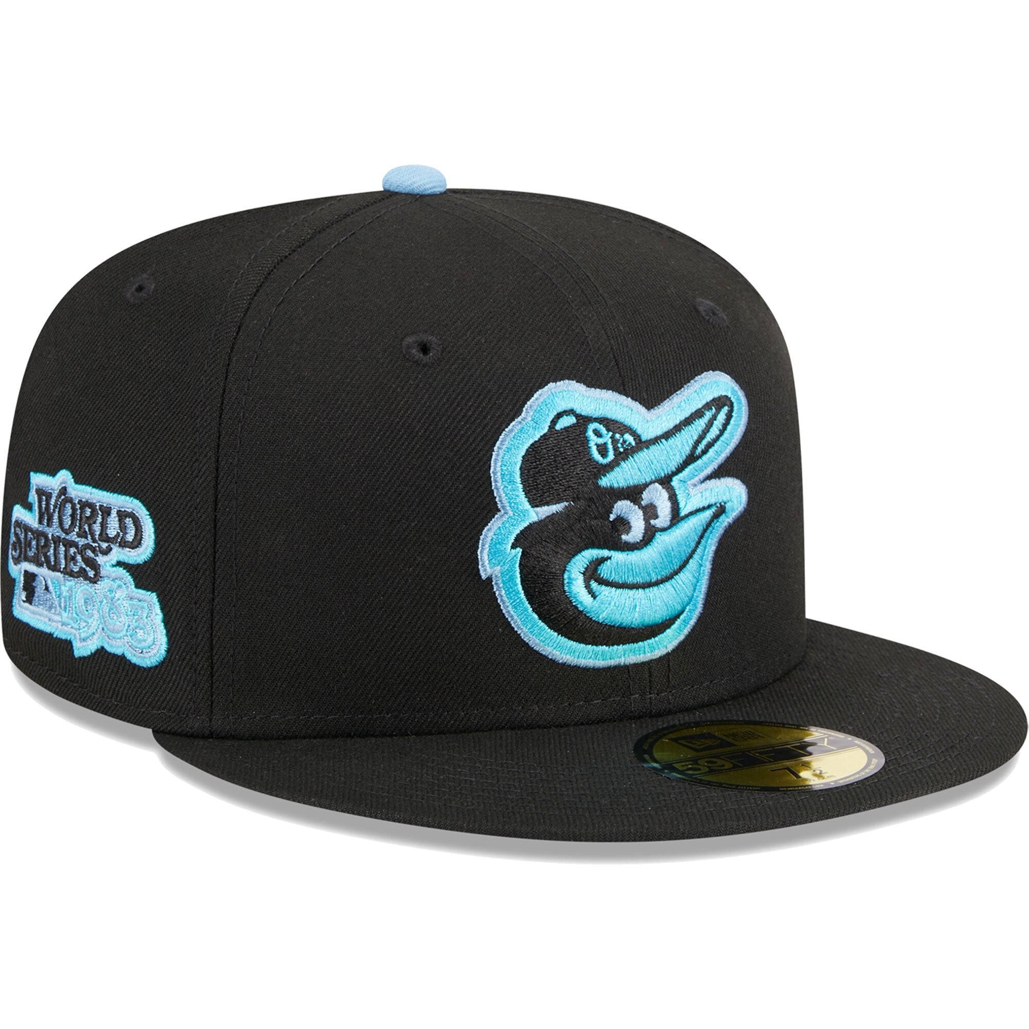 Baltimore Orioles New Era Pastel Undervisor 59FIFTY Fitted Hat - Black