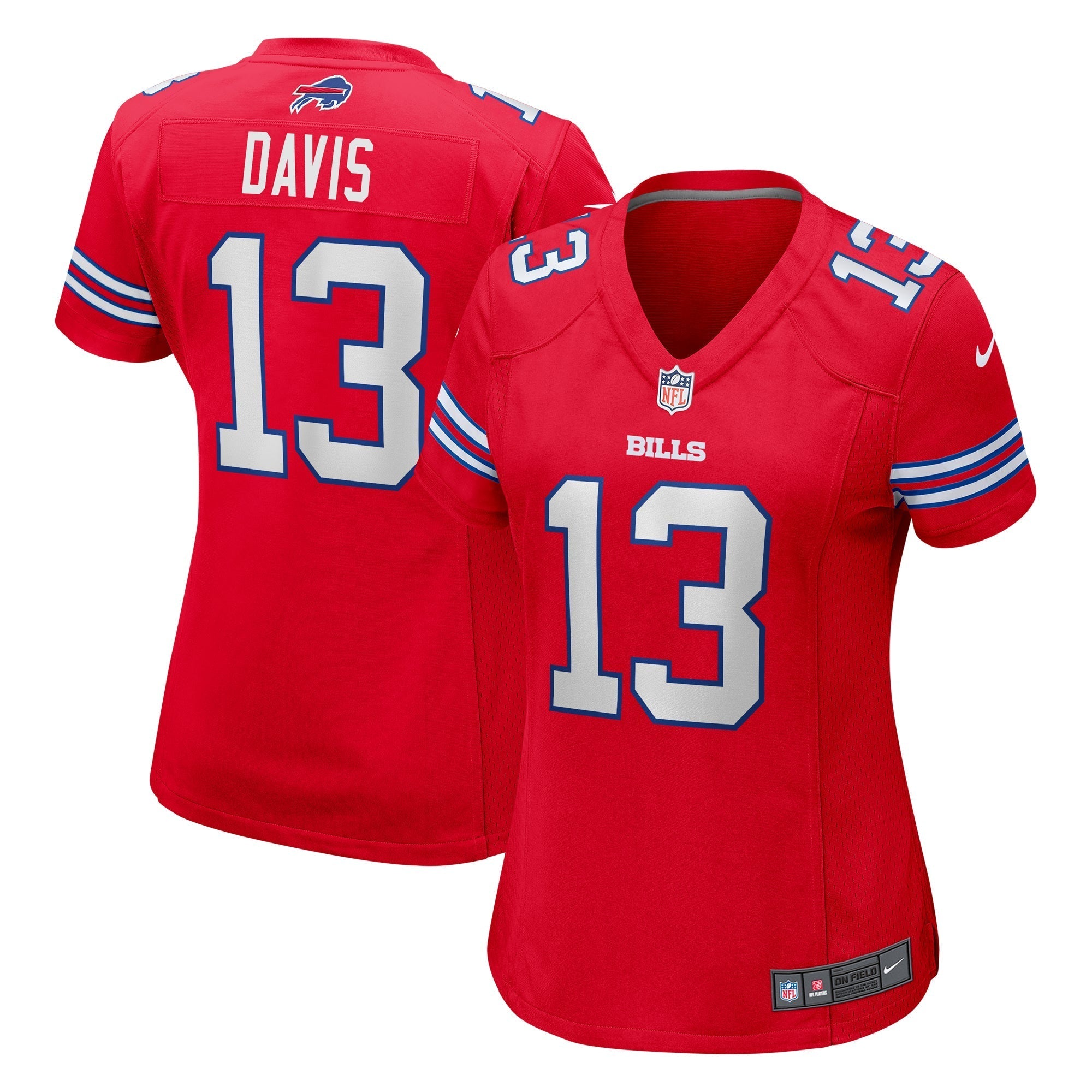 Women s Nike Gabe Davis Red Buffalo Bills Alternate Game Jersey
