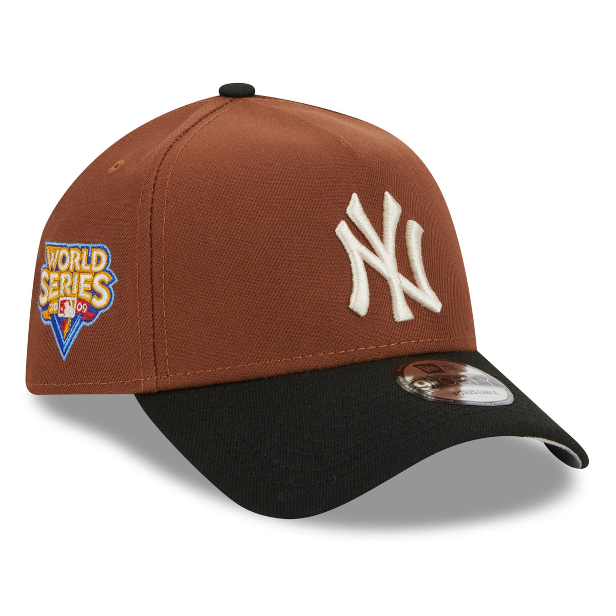 New York Yankees New Era Harvest A-Frame 9FORTY Adjustable Hat - Brown