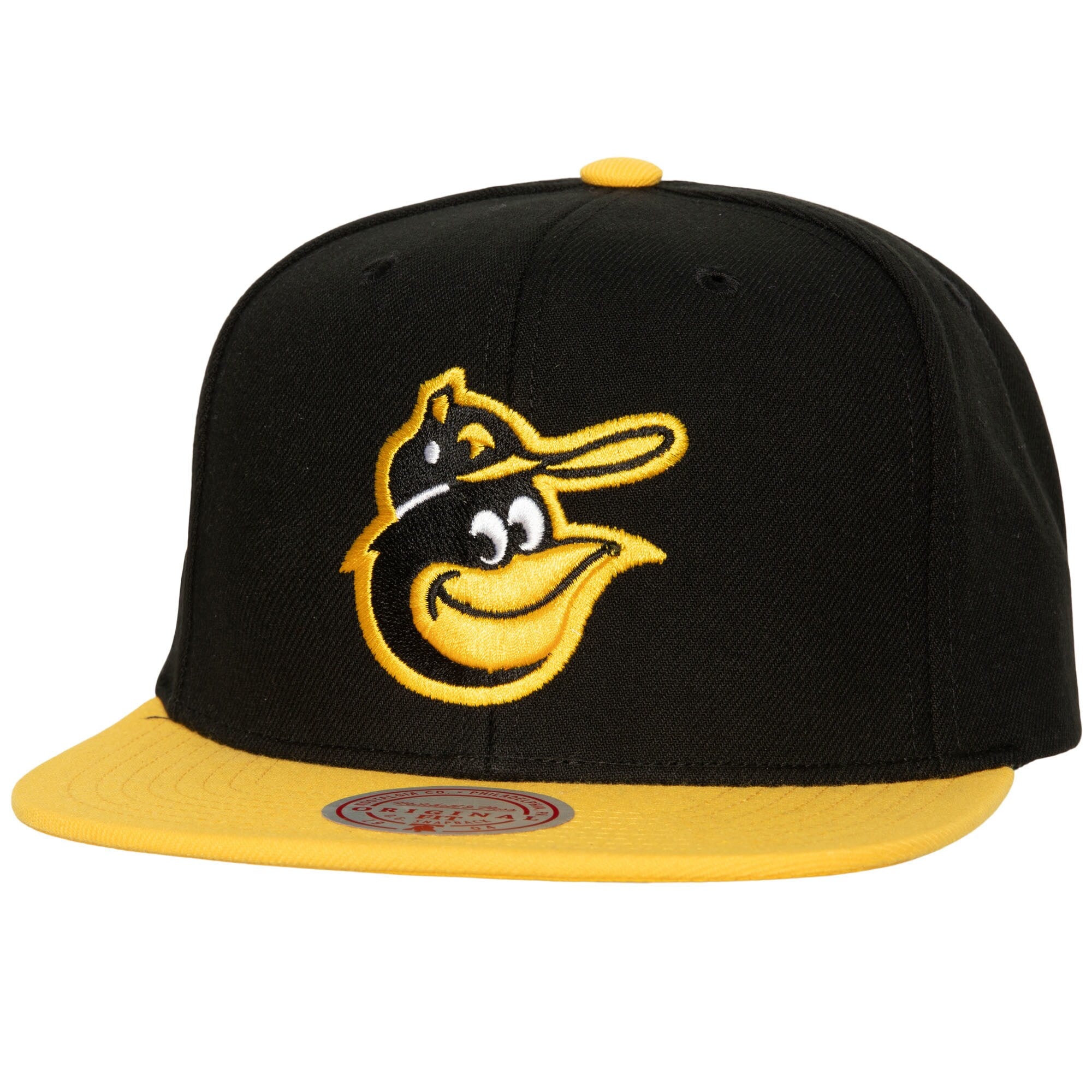 Baltimore Orioles Mitchell & Ness Hometown Snapback Hat - Black/Yellow